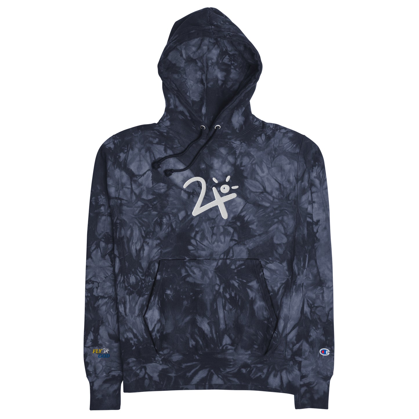 2x10 Fly God Embroidered Champion tie-dye Hoodie